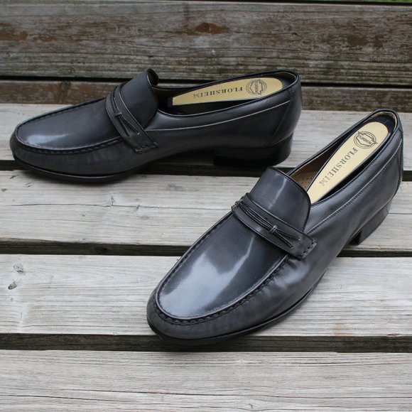 Polished Grey Leather Loafer, Men's Size 9.5 EEE, Made in Brazil - Picture 13 of 13